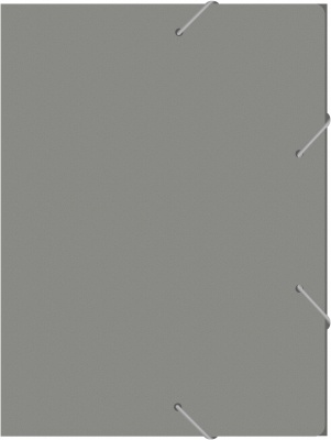 Папка-короб на резинке Бюрократ -BA25/05GREY пластик 0.5мм корешок 25мм A4 серый