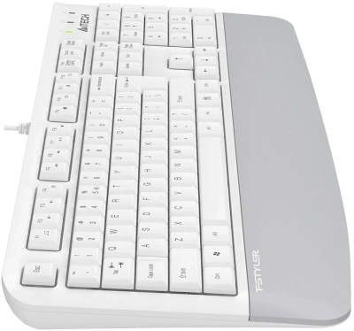 Клавиатура A4Tech Fstyler FK20 белый USB Multimedia (подставка для запястий) (FK20) кабель 1.5м