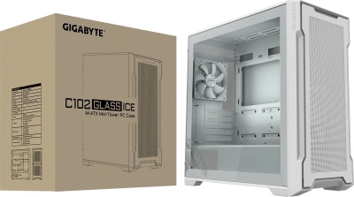 Корпус Gigabyte GB-C102GI белый без БП mATX 7x120mm 4x140mm 2xUSB3.0 audio bott PSU