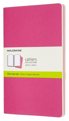 Блокнот Moleskine CAHIER JOURNAL CH018D17 Large 130х210мм обложка картон 80стр. нелинованный розовый неон (3шт)