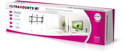 Кронштейн для телевизора Ultramounts UM840T черный 43"-90" макс.70кг настенный наклон