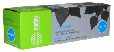 Картридж лазерный Cactus CS-CF411X CF411X голубой (5000стр.) для HP HP CLJ Pro M452dn/ M452dw/M477fdn/M477fdw