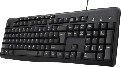 Клавиатура Оклик 305M черный USB Multimedia (1659987) кабель 1.6м