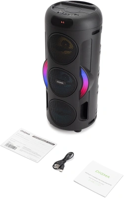 Минисистема Digma D-MC1721 черный 10Вт FM USB BT micro SD