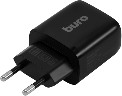 Сетевое зар./устр. Buro BUWG1 18W 3A (QC) USB-A универсальное черный (BUWG18P100BK)