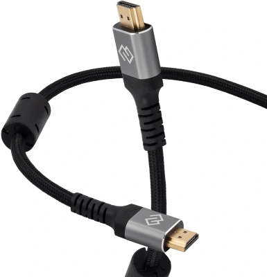 Кабель аудио-видео Digma HDMI (m)/HDMI (m) 3м. феррит.кольца позолоч.конт. черный (D-HDMI-2FF-V2.1-3M)