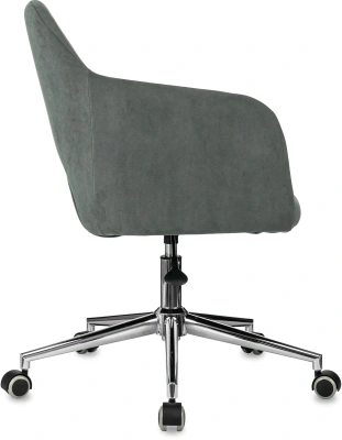 Кресло Бюрократ CH-390SL серый Alfa 44 крестов. металл хром