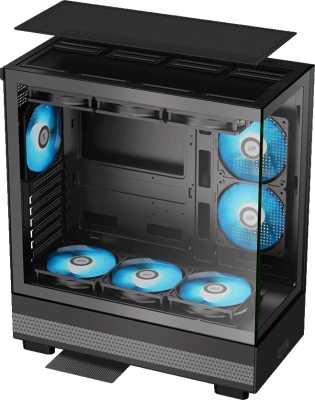 Корпус PcCooler C3Q500 черный без БП ATX 9x120mm 2x140mm 1xUSB3.0 1xUSB3.1 audio bott PSU
