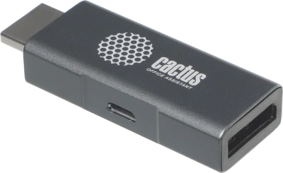 Переходник аудио-видео Cactus CS-HDMI-DP-ADR HDMI (m)/DisplayPort (f) позолоч.конт. серый
