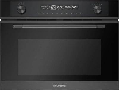 Духовой шкаф Электрический Hyundai HMEO 6540 DX черный/графитовый