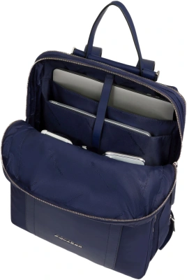 Рюкзак женский Piquadro Lyra CA6216W92T/BLU темно-синий нейлон/натур.кожа