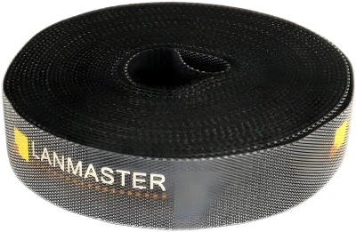 Хомут-липучка Lanmaster LAN-VCM5M-BK 5000x20мм (упак:1шт) нейлон 6.6 внутри помещений черный