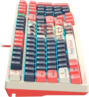 Клавиатура A4Tech AT98 Proxy Boom бежевый/красный USB for gamer LED (AT98) кабель 1.8м