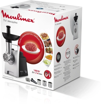 Мясорубка Moulinex ME108832 1400Вт черный/серебристый