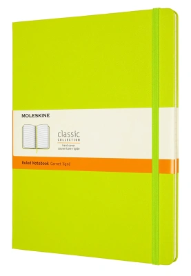 Блокнот Moleskine CLASSIC QP090C2 XLarge 190х250мм 192стр. линейка твердая обложка лайм