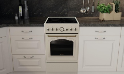 Плита Электрическая Gorenje GECS5B70CLI бежевый стеклокерамика (без крышки)