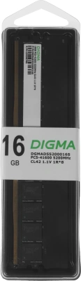 Память DDR5 16GB 5200MHz Digma DGMAD55200016S RTL PC5-41600 CL42 DIMM UDIMM 288-pin 1.1В single rank Ret