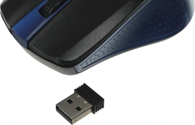 Мышь Оклик 485MW черный/синий оптическая 1200dpi беспров. USB для ноутбука 3but (997826)