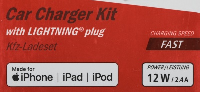 Автомобильное зар./устр. Hama H-183266 12W 2.4A USB для Apple белый (00183266)