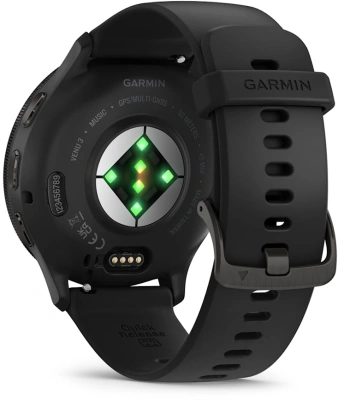 Смарт-часы Garmin Venu 3 35.4мм 1.4" AMOLED корп.черный рем.черный разм.брасл.:135-200мм (010-02784-01)