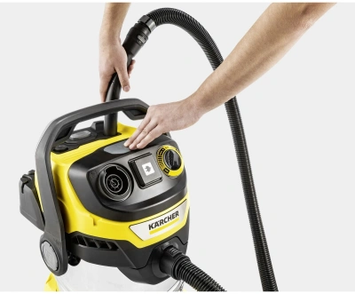 Строительный пылесос Karcher WD 6 P S V-30/8/35/T (YSY) 1300Вт (уборка: сухая/сбор воды/выдув) желтый