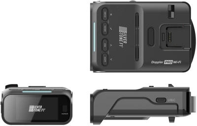 Радар-детектор Silverstone F1 Doppler Pro GPS приемник черный