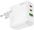 Сетевое зар./устр. Hoco C115A Header PD65W three-port(2C1A) charger(EU) 65W 3.25A+3A+2A+1.5A (PD+QC) универсальное белый (98312)