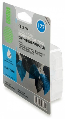 Картридж струйный Cactus CS-C8774 №177 светло-голубой (11.4мл) для HP PS 3213/3313/8253/C5183/C6183/C6283/C7183/C7283/C8183/D7163/D7263/D7363/D7463 с чипом