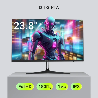 Монитор Digma 23.8" Overdrive 24P411F черный IPS LED 1ms 16:9 HDMI M/M матовая 250cd 178гр/178гр 1920x1080 180Hz G-Sync FreeSync DP FHD 2.8кг