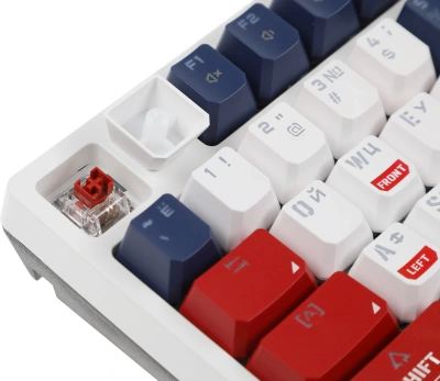 Клавиатура A4Tech S98 Sports механическая синий/белый USB for gamer LED (S98 SPORTS NAVY BLMS RED PLUS) кабель 1.8м