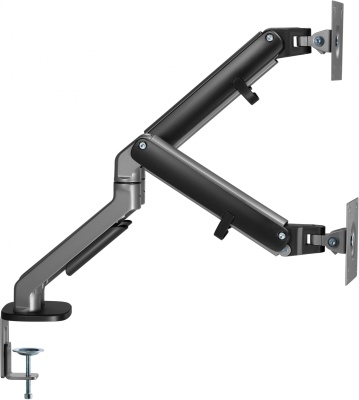 Кронштейн для мониторов Ultramounts UM735BL черный/серый 17"-27" макс.7кг крепление к столешнице поворот и наклон