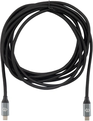 Кабель Digma D-TYPE-C-USB3.2-100W-4K-3M USB Type-C (m)-USB Type-C (m) 3м черный