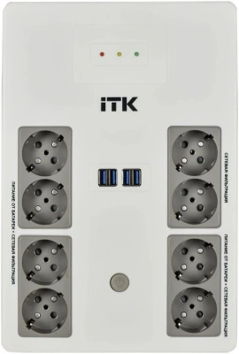 Источник бесперебойного питания ITK Electra EST8-600VA-1-001-L 360Вт 600ВА черный