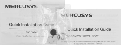 Коммутатор Mercusys MS110GMP (L2) 10x1Гбит/с 8PoE+ 111W неуправляемый