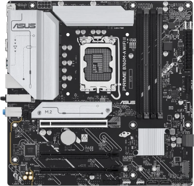 Материнская плата Asus PRIME B760M-A WIFI II Soc-1700 Intel B760 4xDDR5 mATX AC`97 8ch(7.1) 2.5Gg RAID+HDMI+DP