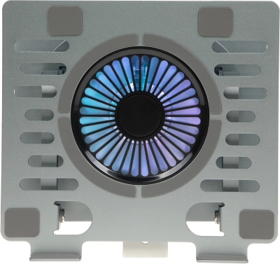 Подставка для ноутбука Digma D-NCP170-1xRGB110-360 17" 240x230x50мм 28дБ 2xUSB 1x 110ммFAN 940г Fan-control алюминий серый