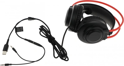 Наушники с микрофоном A4Tech Bloody G200 черный/красный 2м мониторные оголовье (G200 AUX3.5-4PIN +USB)