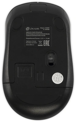 Мышь Оклик 310MW черный/серый оптическая 3200dpi беспров. USB для ноутбука 4but (1869088)