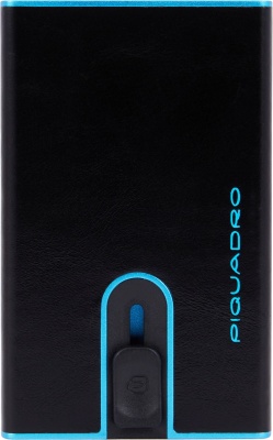 Чехол для кредитных карт Piquadro Blue Square PP4825B2BLR/N черный натур.кожа