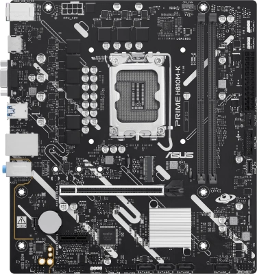 Материнская плата Asus PRIME H810M-K Soc-1851 Intel H810 2xDDR5 mATX AC`97 8ch(7.1) GbLAN RAID+VGA+HDMI