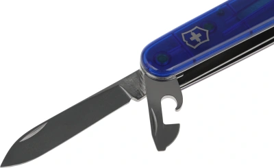Нож перочинный Victorinox Huntsman (1.3713.T2) 91мм 15функц. синий полупрозрачный карт.коробка