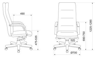 Кресло руководителя Бюрократ T-9927WALNUT черный кожа крестов. металл/дерево
