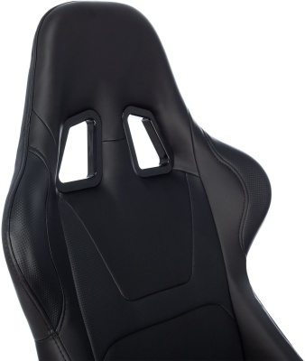 Кресло игровое Zombie Game Penta черный экокожа с подголов. крестов. пластик