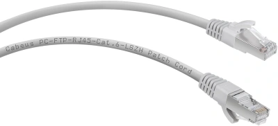 Патч-корд Cabeus PC-FTP-RJ45-CAT.6-2M-LSZH F/UTP RJ-45 вил.-вилка RJ-45 кат.6 2м серый LSZH