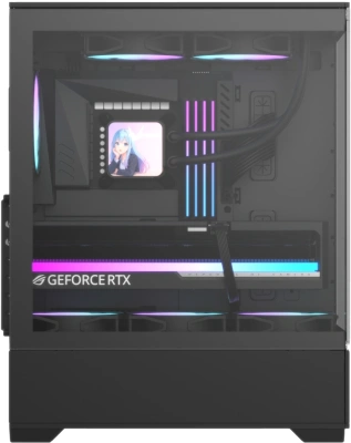 Корпус Formula Crystal Z1 V2 черный без БП ATX 6x120mm 2x140mm 1xUSB2.0 1xUSB3.0 audio bott PSU