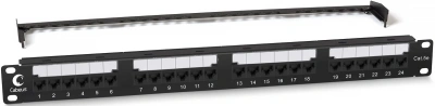 Патч-панель Cabeus PL2-24-CAT.5E-DUAL 19" 1U 24xRJ45 кат.5E UTP