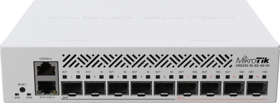 Коммутатор MikroTik CRS310-1G-5S-4S+IN (L3) 6x1Гбит/с 4x10Гбит/с 5SFP 4SFP+ 1PoE управляемый