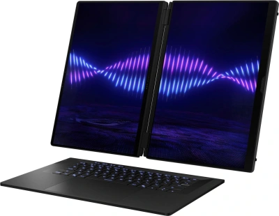 Ноутбук Asus ROG Zephyrus Duo 16 GX651AR-SR058W Core Ultra 9 386H 32Gb SSD1Tb NVIDIA GeForce RTX5070Ti 12Gb 16" OLED Touch 3K (2880x1800) Windows 11 Home dk.grey WiFi BT Cam Bag (90NR0NR2-M00260)