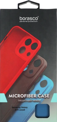 Чехол (клип-кейс) BoraSCO для Samsung Galaxy A15 Microfiber Case синий (72893)