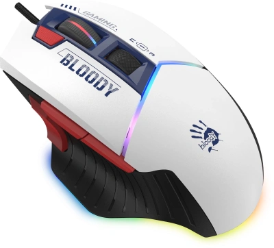 Мышь A4Tech Bloody W95 Max Sports синий/белый оптическая 12000dpi USB 10but (W95 MAX SPORTS NAVY)